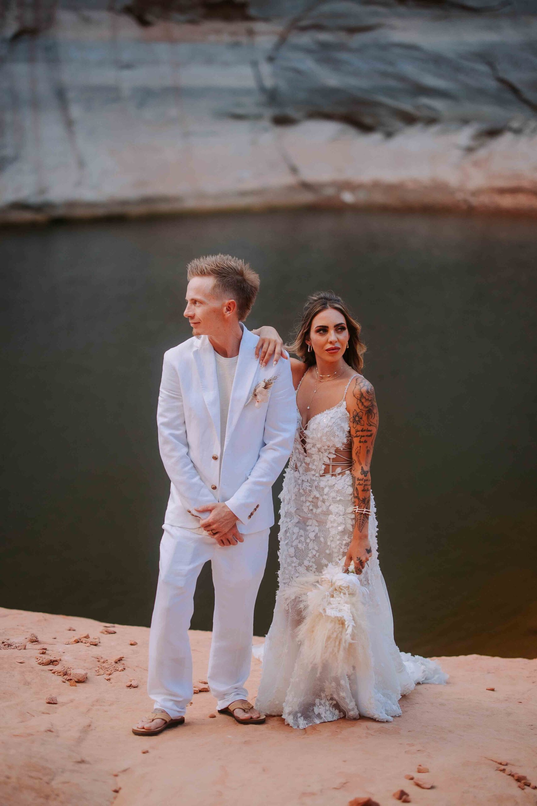 Utah Wedding Photographer and Videographer Destination Wedding at Lake Powell Utah Summer Wedding Photography Boho Style Moody Photography