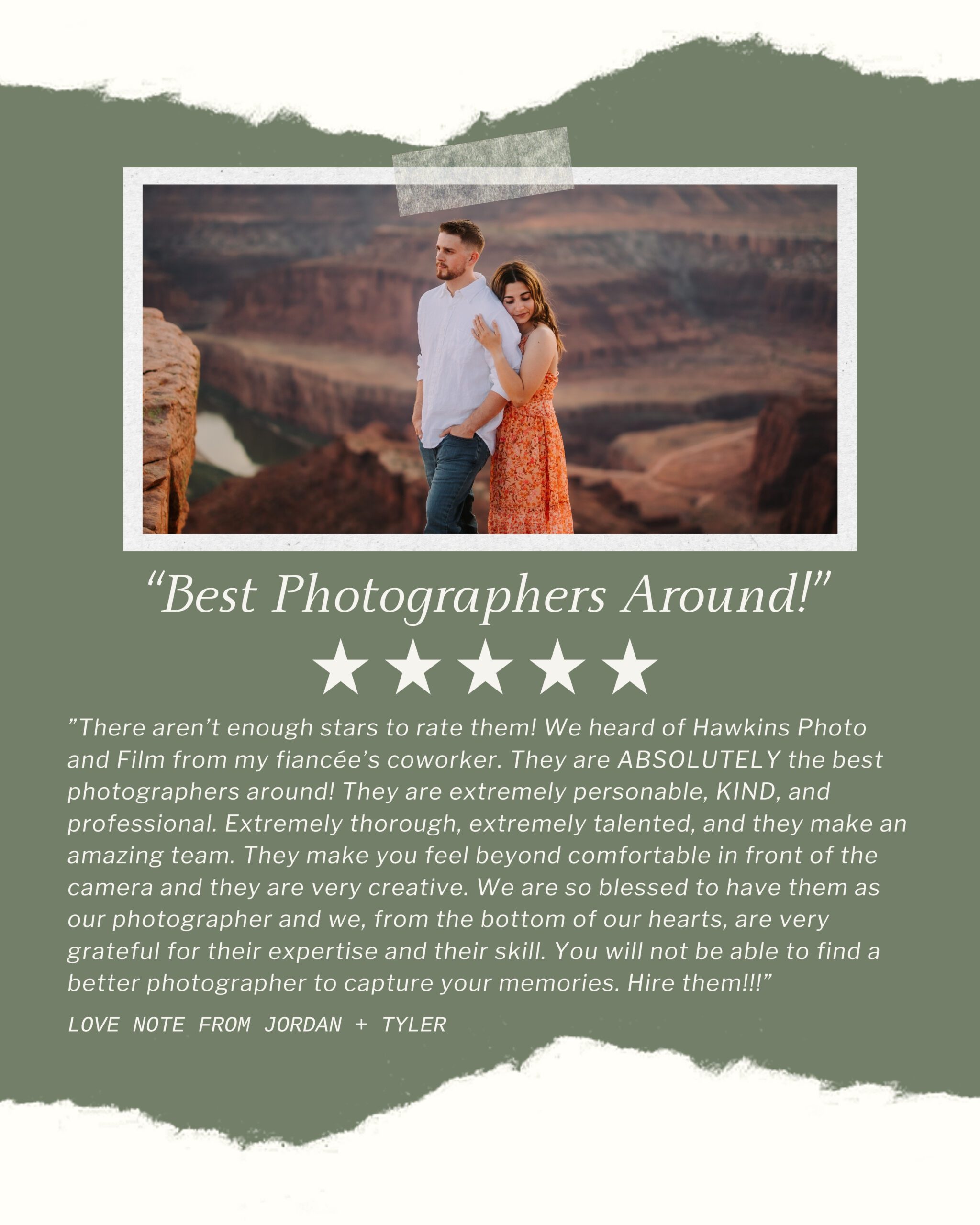 Jordan + Tyler Testimonial Engagement Photography